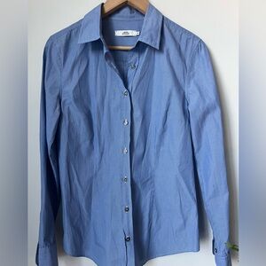 0039 Italy Women's Strped Blue Long Sleeve Cotton